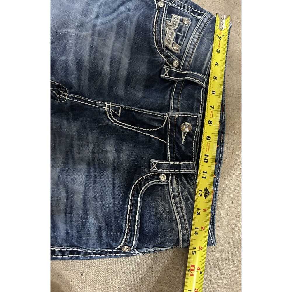 Rock Revival Jeans 27 Women’s Blue Patricia Easy Straight Embroidered Stretch - Picture 13 of 14